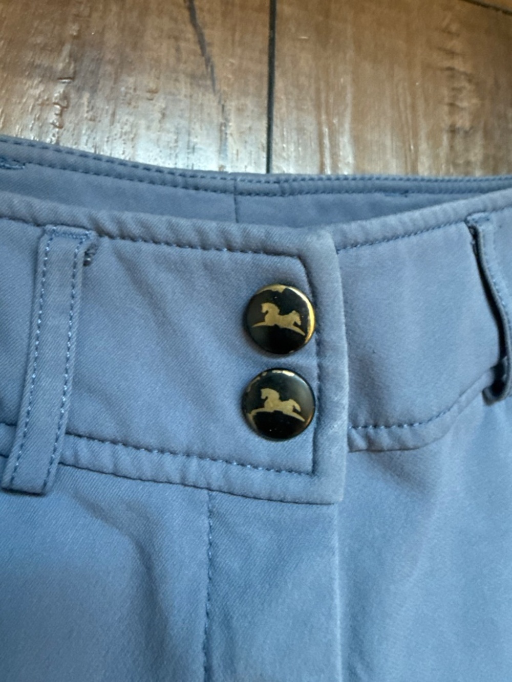 RJ Classics Slate Blue Knee Patch Breeches | Women's 26R - Picture 5 of 7